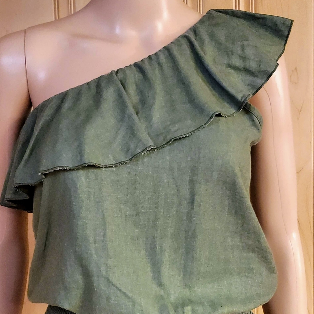 Cleo Linen One Shoulder Jumper